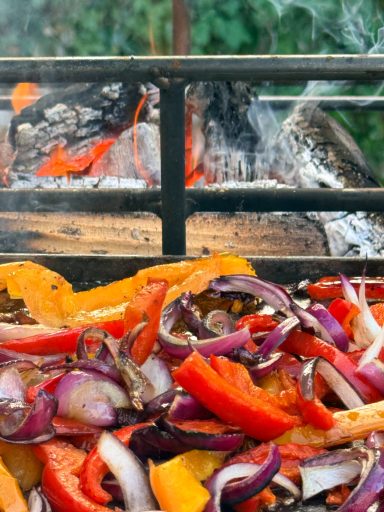 Wood roasted peppers & onions Wood roasted peppers & onions